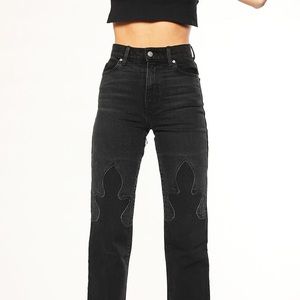 Never worn rocker rolling stone black jeans revice denim straight leg pants